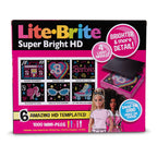 Lite Brite Super Bright HD, Barbie Edition - Creative Retro Light-Up Screen – Educational Play for Children, Enhances Creativity, Gift for Girls and Boys Ages 6+
