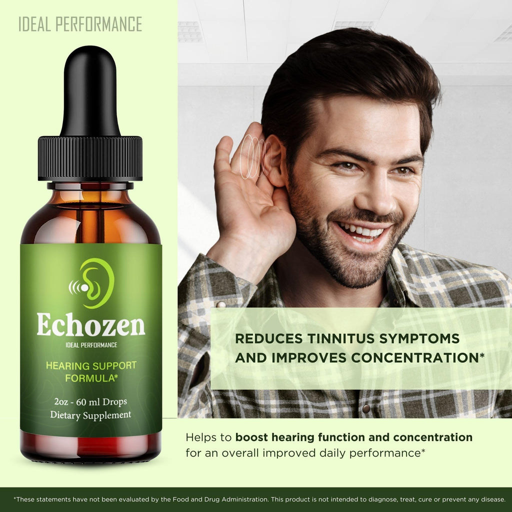 EchoZen Drops – Official EchoZen Ear Health & Hearing Support Supplement Droppers - Maximum Strength, All Natural Liquid Formula for Clear Sound, Echo Zen Inner Ear Health Support Reviews (3 Pack)