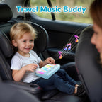 iPlay, iLearn Kids Mini Piano Toy W/Rainbow Lights, Toddler Pocket Travel Piano Keyboard for 1-3, Portable Musical Instrument Toys, Music Interactive Birthday Gift 2 4 5 6 Year Old Boy Girl Child-Blue
