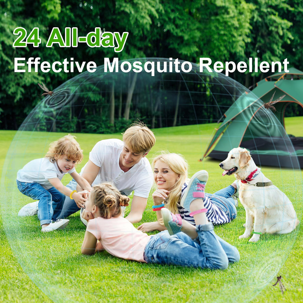 BuggyBands 30 Pack Mosquito Bracelets for Adults & Kids - Natural DEET-Free Bands, Individually Wrapped