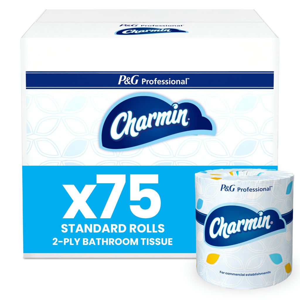 Charmin For Commercial Use Toilet Paper, Individually Wrapped, 2-Ply Standard Roll, 75 Rolls/Case, 450 Sheets/Roll