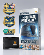 Sparthos Back Brace for Women & Men, Sciatica, Lower Back Pain - Black-L