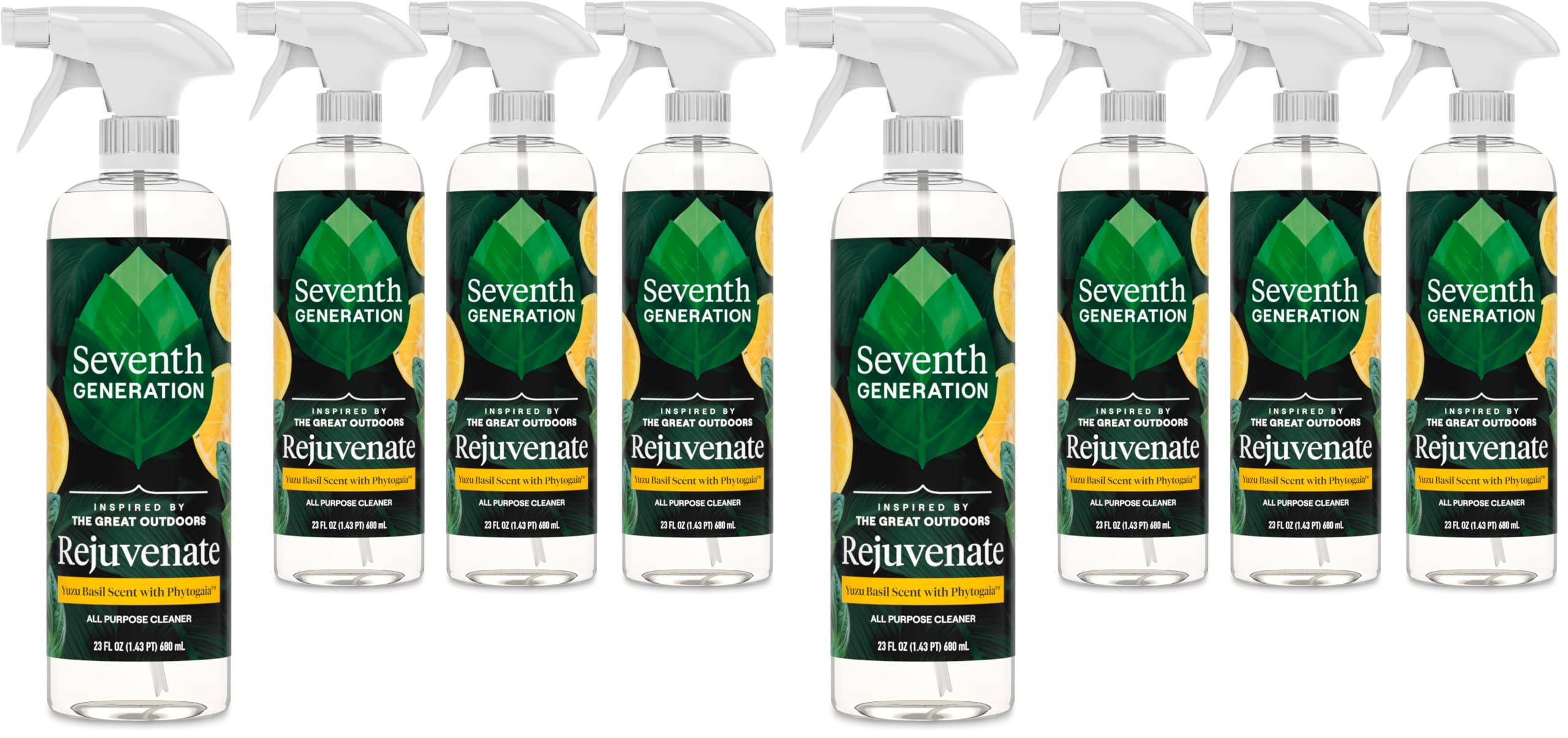Seventh Generation All Purpose Cleaner Rejuvenating Yuzu Basil,For All Surfaces,23 fl oz,(Pack of 8)