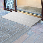 Door Threshold Ramp 3" Rise Door Ramp Aluminum Entry Ramp or Doorways Rated 800 lbs Load Capacity forWheelchair Scooters Power Chairs Walkers Metallic