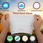 Butt Napkins – Flushable Adult Wet Wipes, 30 Singles, Travel-Size, Unscented Plant-Based with Aloe & Vitamin E, Hypoallergenic