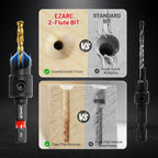 EZARC Countersink Drill Bit Set, 12 PCS Counter Sink Drill Bit Adjustable, #4, #6, #8, #10, #12, Magnetic Extension bit Holder for Woodworking with Storage Box