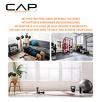 CAP Barbell 1/2-Inch Interlocking EVA Foam Exercise Puzzle Mat Home Gym Flooring - 1 Pack | 24" x 24" x 1/2" | Pebble Pattern - Black