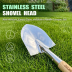 Garden Shovel for Digging, 29 Inch Small Shovel with Ergonomic D-Handle, Heavy Duty Stainless Steel Gardening Shovel for Planting and Yard Work, Compact Beach Shovels for Sand, Soil and Landscaping