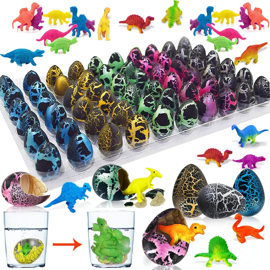 60 Pcs Hatching Dinosaur Eggs for Kids Birthday Gifts Party Favors Bulk