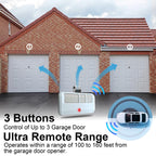 3 for Chamberlain LiftMaster Craftsman Garage Door Opener Remote, Replaces 893LM 893Max 891LM 371LM 373LM 971LM 973LM, no Wait Wireless Remote Keyless Entry, Safe Security(White)
