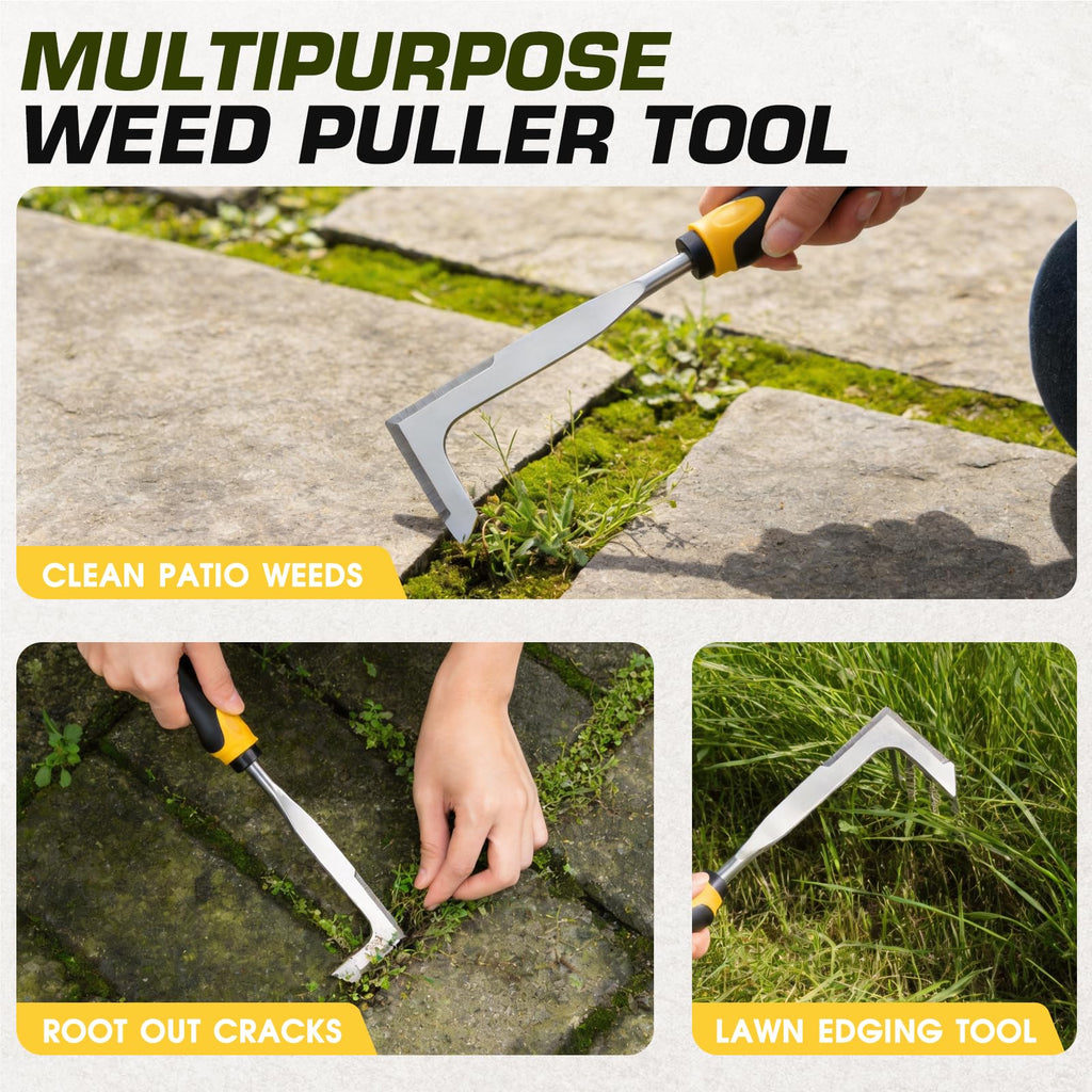 SWANSOFT Crack Weeder – Heavy Duty Stainless Steel Crevice Weeding Tool
