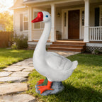 20" Porch Goose Statue Large Garden Resin Goose Decorative Sculpture