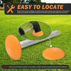 Survey Markers Stakes Property Line Marker Low Profile Boundary Markers - 6 Pack Orange