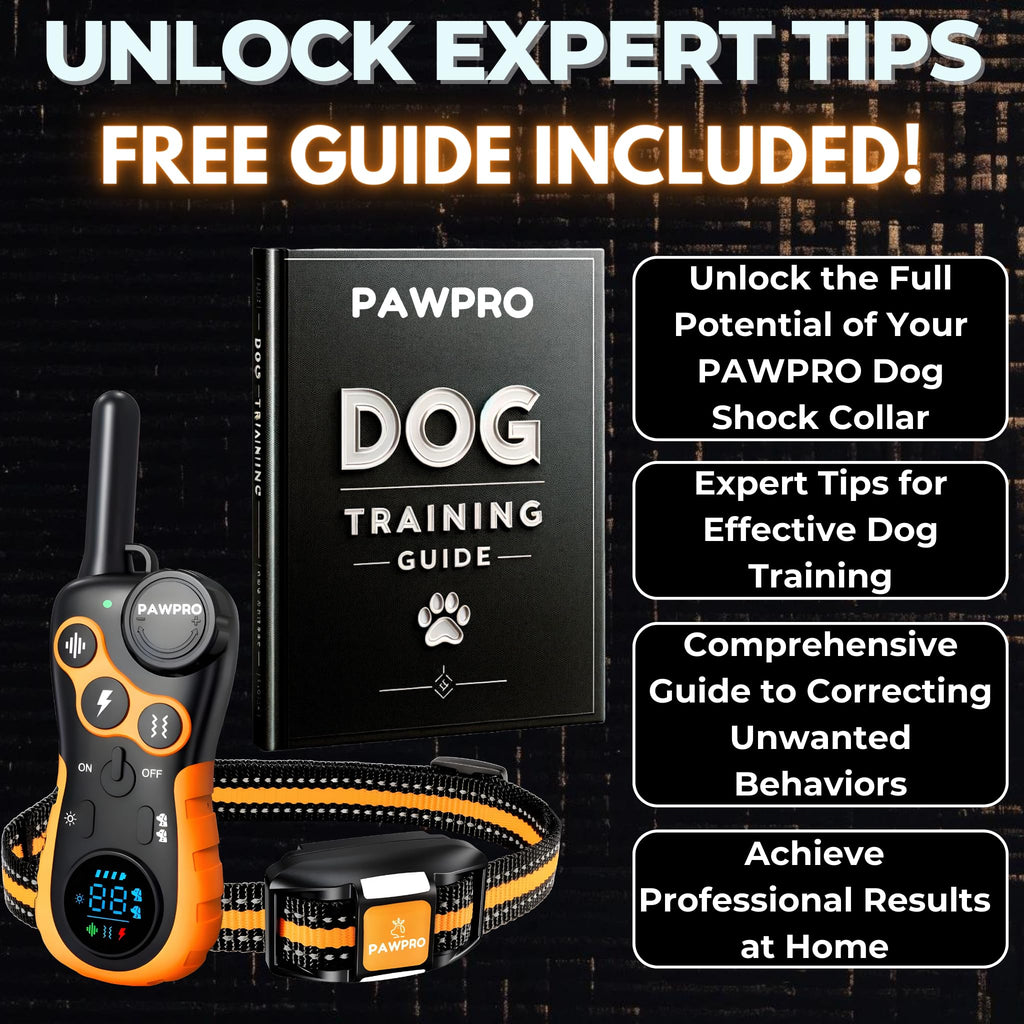 Dog Shock Collar with Remote, Unmatched 4-Mile Range, Night-Light Mode, Training Guide Included, 124 Training Levels & 4 Modes, Beep Vibration Shock, Waterproof Rechargeable, Fits All Dogs (1 Collar)