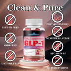 2 Pack GLP-1 Supplement for Women & Men, Sugar Free Gummies GLP 1 Probiotic Akkermansia Muciniphila w. Berberine Ceylon Cinnamon Fiber Support GLP1 Levels for Metabolism Digestive & Gut Health