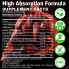 Flyrocer 2 Pack HMB and L-Leucine Gummies, HMB and Leucine for Muscle Growth, Muscle Relief, for Men & Women, Vegan, Sugar-Free, Raspberry Flavor, 120 Count