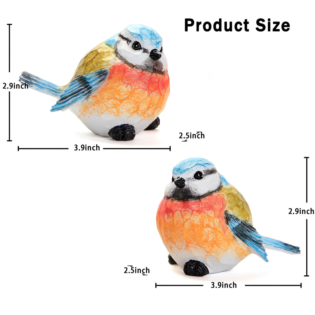 Outdoor Bird Statue for Garden Decoration 2 Small Birds Figurine for Home