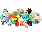 32pcs Mini Animal Figurines Set,3D Printed Articulated Flexible Fidget Toy, Figurines Toy,Cute Animal Toys for Home, Office, Decor