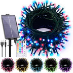 Solar String Lights Outdoor Waterproof 40Ft Color Changing with Remote