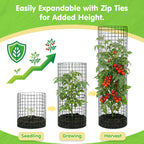 10 Pack Round Plant Protector from Animals – 30pcs 12" × 12" Metal Wire Mesh Garden Plant Cages Wire Plant Covers Pre-Bent Metal Mesh for Seedling Raised Bed Garden Protection for Vegetables Flower