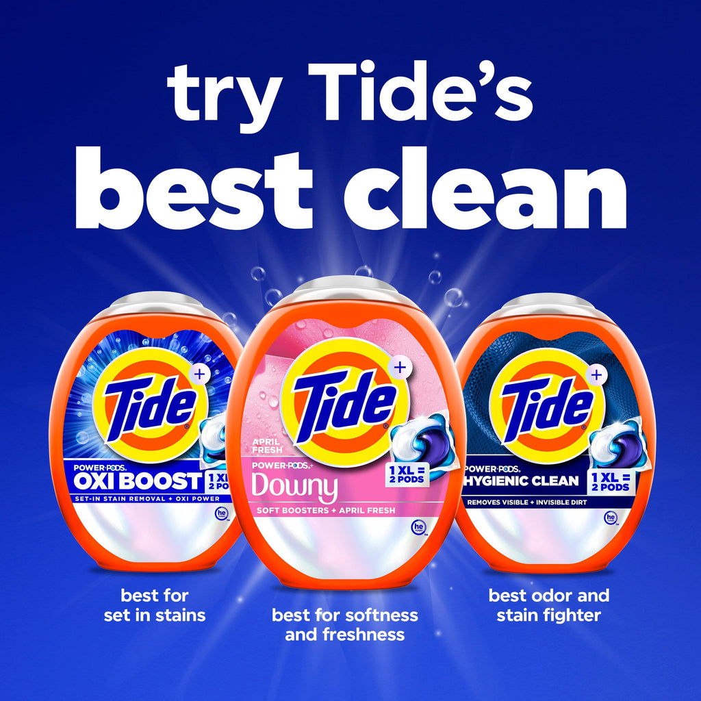 Tide Power PODs + Downy Laundry Detergent Pods, 45 Count, Soft Boosters + April Fresh