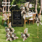 2 Pack Metal Arch Backdrop Stand 7.2FT, 6FT Wedding Balloon Floral Frame