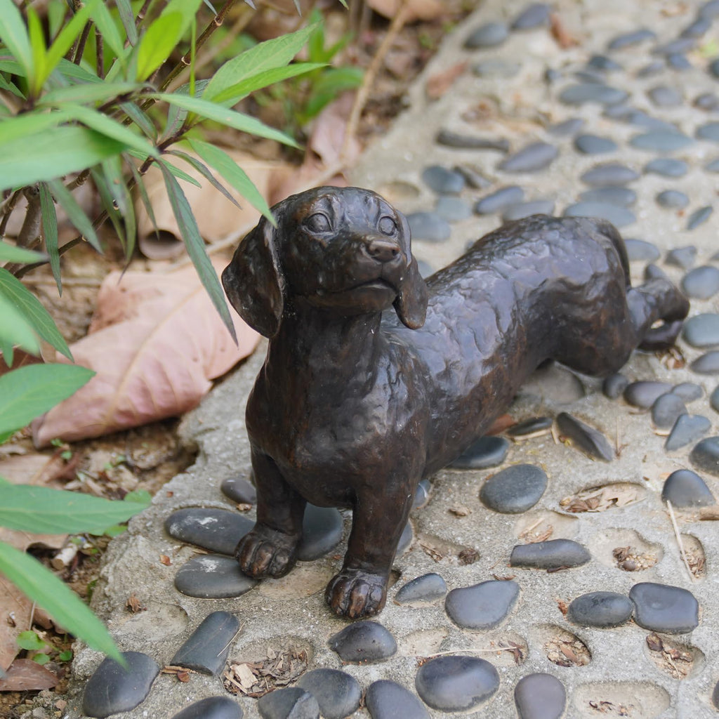 LC LCdecohome Dog Statues Outdoor Dachshund Décor 12.75 * 4 * 8.5 inch