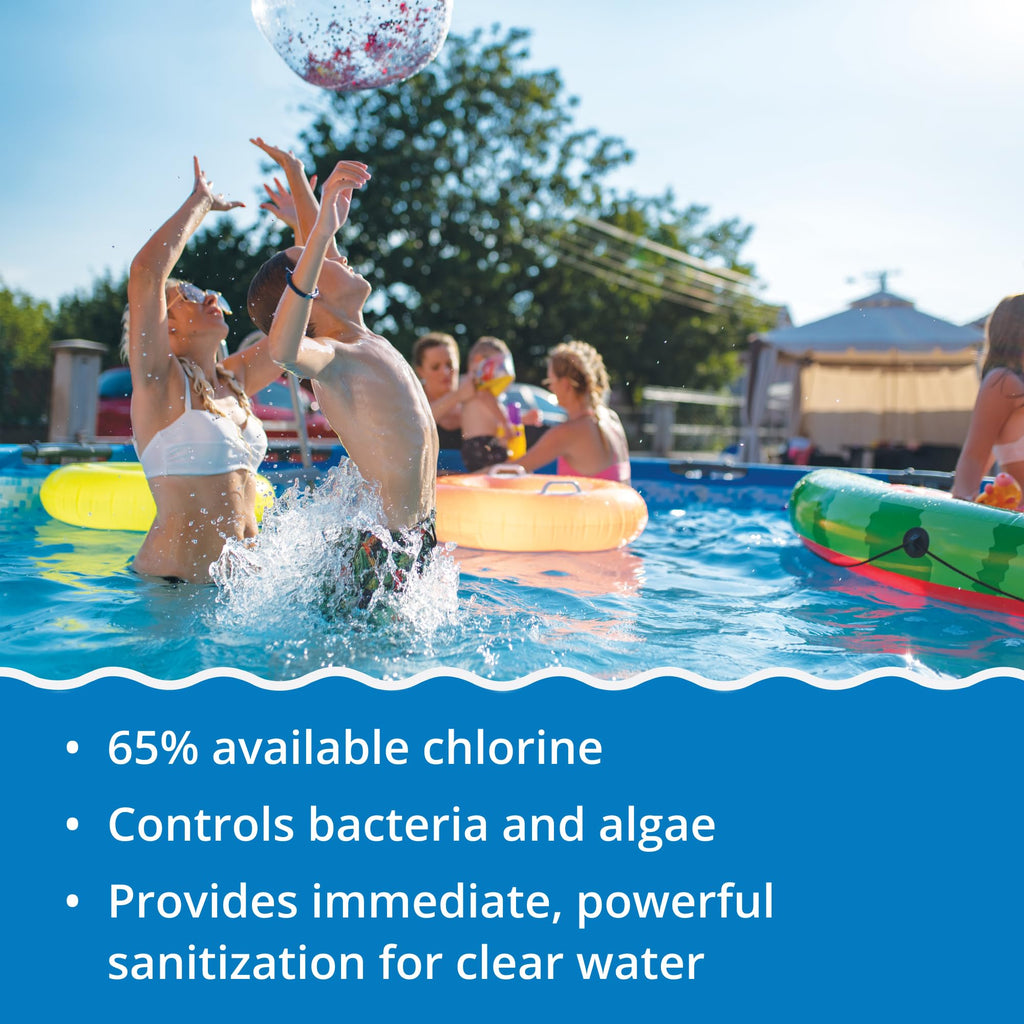 In The Swim Pool Shock – 68% Cal-Hypo Granular Sanitizer for Crystal Clear Water – Defends Against Bacteria, Algae, and Microorganisms - 50 Pounds