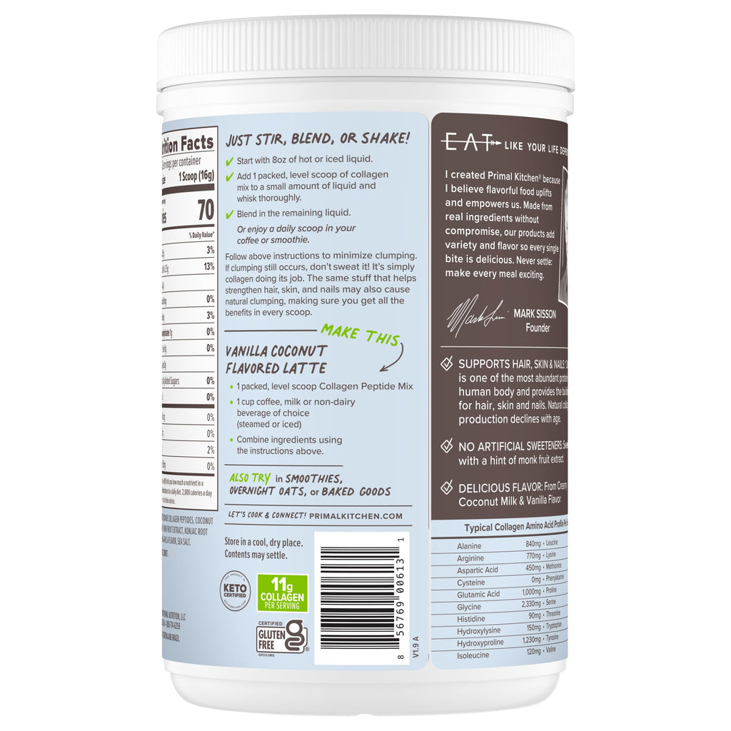 Primal Kitchen Collagen Fuel Vanilla Coconut, 14.4 oz