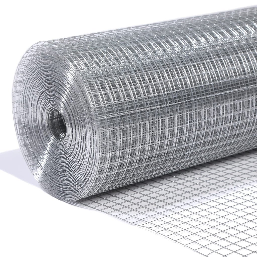 LAN JIA Hardware Cloth 1/2 inch 48 in x 50 ft 19 Gauge, Hot-dip Galvanized After Welding, Chicken Wire Fencing, Garden Fencing Welded Wire Cloth Garden Fence Chicken Coop/Run Wire