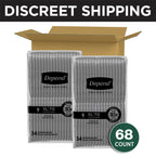 Depend Fresh Protection Adult Diapers, Incontinence Underwear for Men, Disposable, Maximum, Extra-Large, Grey, 68 Count (2 Packs of 34), Packaging May Vary
