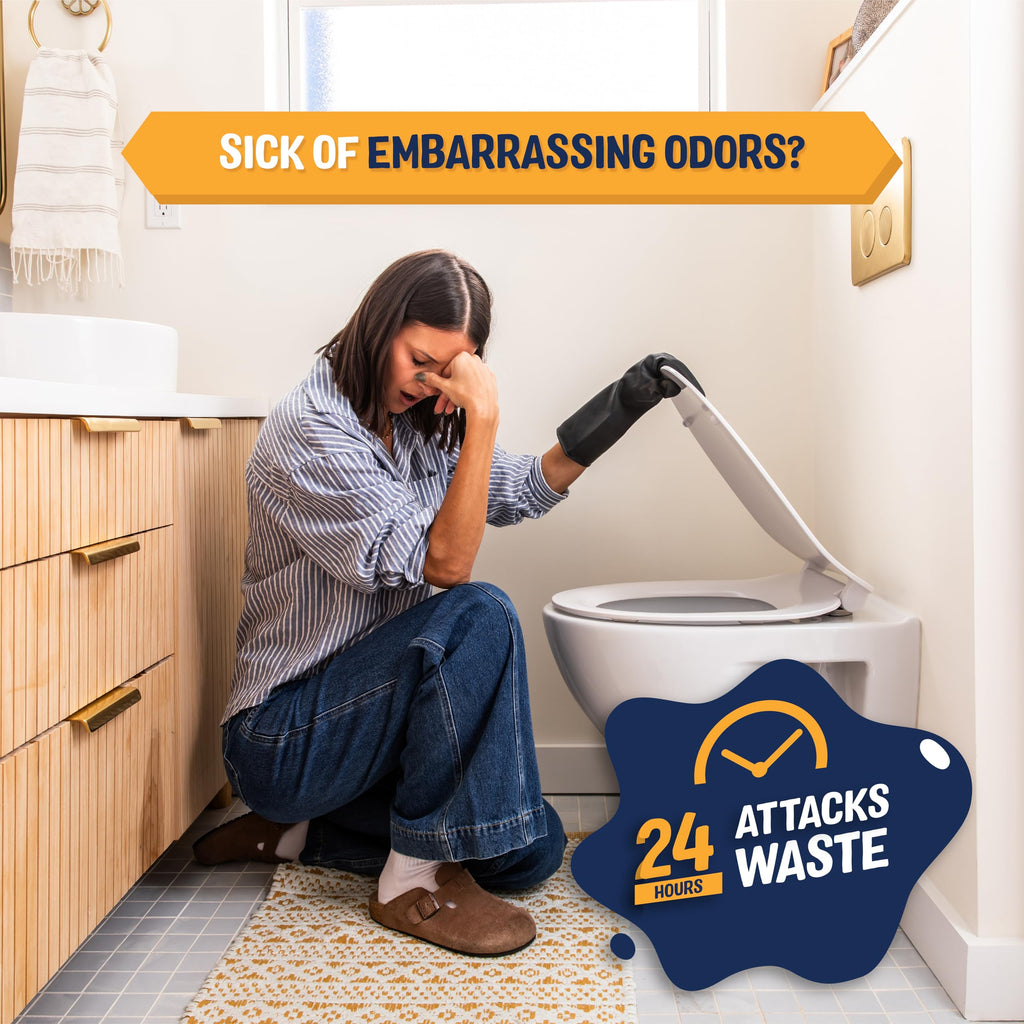 Odor Eliminating Septic Tank Treatment Pods with 2X Strength - 12 Month Supply of Septic & Sewage Cleaner - Helps Prevent Backups & Repairs - by Septic Snackers