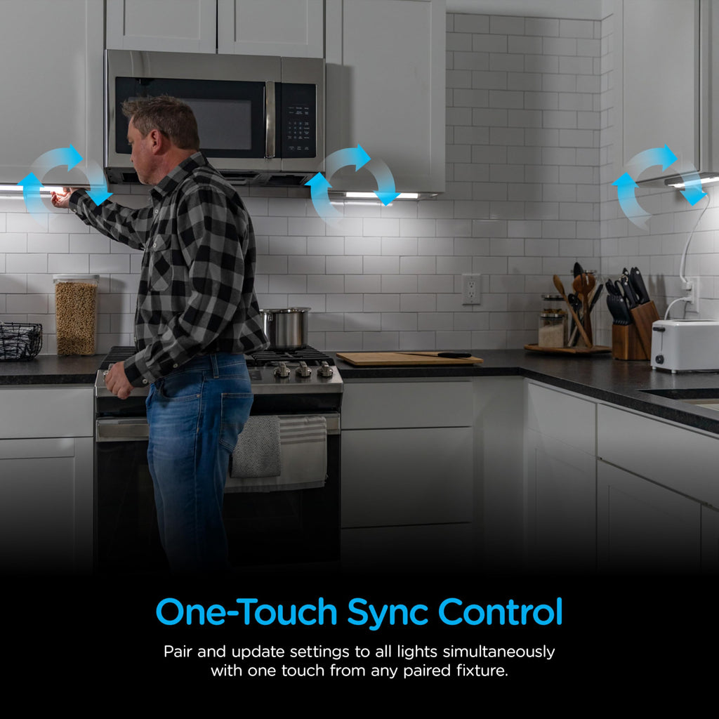 Enbrighten 36 inch Plug-in Under Cabinet Lights, 2386 Lumens, Five White Settings from (2700K-6500K), Full Range Dimmable, One-Touch Sync Control, Linkable Under Counter Lights for Kitchen 82788-T1
