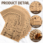 600 Pcs 12 x 12 Inch Deli Wax Paper Sheets Grease Resistant Tray Basket Liners Newsprint Paper Water and Grease Proof Sandwich Wrapping Square Hot Dog Wrappers for Food Baking (Brown)