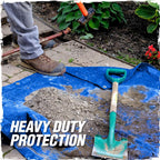 RUGGED RHINO Heavy Duty Waterproof Tarp, 10x20, UV and Tear Resistant Cover with Reinforced Grommets and Corners, Outdoor Multipurpose Tarps for Camping, Patio, Garden, Car & Roof, 5 Mil, 1 Pack, Blue