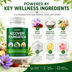 KWEZTY Zafira Organics, Zafira Organics Saffron Supplements, with Saffron Extract, Magnesium Bisglycinate, Ginger, Zinc, Vitamin D3 & B12, Mental Clarity, Hair & Mood Support, 60 Capsules