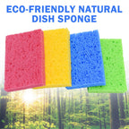 YoleShy 48 Pack Sponges Kitchen Natural Compressed Cellulose Sponges Durable Dish Sponge for Cleaning & DIY for Kids Reusable