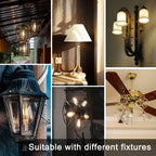 TJOY 36 Pack Edison LED Light Bulbs, E26 Base, 8W 2700K, Dimmable