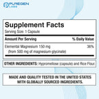 Magnesium Glycinate 500mg [High Potency] 120 Veggie Caps, Chelated for Superior Absorption | No Harmful Additives | Non-GMO, NO Gluten and Dairy, Gentle on Stomach