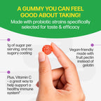 Culturelle Daily Probiotic Gummies for Women & Men, Berry Flavor, 52 Count, Naturally-Sourced Daily Probiotic + Prebiotic for Digestive Health, Non-GMO & Vegan