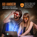 ELEMENT LUX Blue Light Blocking Glasses | 99% Dark Amber Lenses | For Better Sleep, Gaming, Computer Screen Blocker, Eyestrain Relief