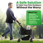 AdventEdge Pet Stroller 3 in 1 Foldable Dog Stroller, Cat Strollers, Foldable pet Strollers & Cat Carrier, Pet Carrier, Lightweight with Cup Holder, Waterproof & Breathable Mesh Canopy