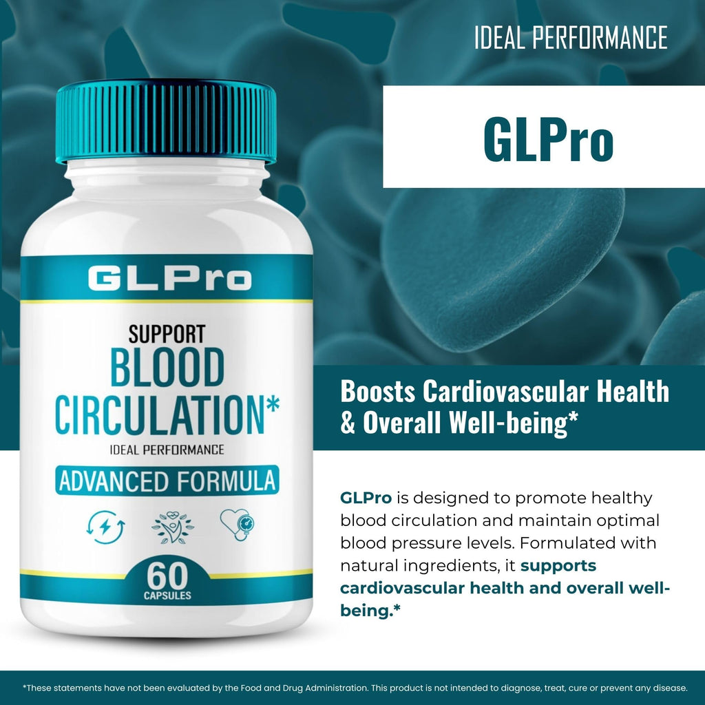 GL Pro Blood Support Capsules, GL Pro Advanced Blood Supplement Pills - Maximum Strength, All Natural Healthy Circulation & Stable Levels, Advanced GLPro Health Support Reviews (60 Capsules)