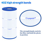 Cryspool® 08045 Filter Compatible with CX760RE, C751, Clearwater II 75, Pro Clean 75, PA76, C-8411, FC-1255, 75 Sq. Ft Pool Filter Cartridge, 1 Pack