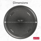 GoodCook AirPerfect Nonstick 16” Pizza Pan – Pizza Tray for Oven, Perforated Round Pizza Pan, Carbon Steel Baking Pan, Homemade, Frozen & Leftover Slices