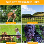 NERKT Plastic Mesh Fence 55gsm Thicker Temporary Deer Fencing, 4x75ft