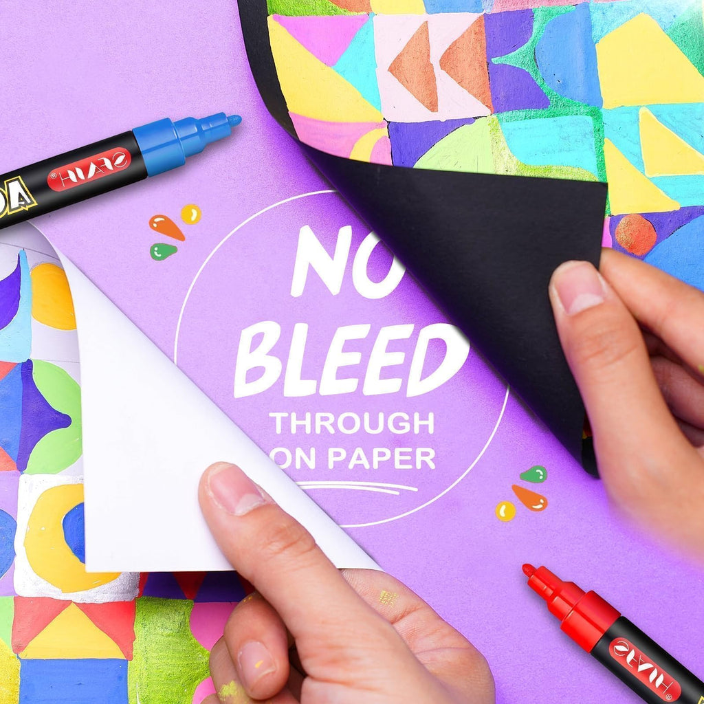 SFAIH Acrylic Creative Markers - 3mm Replaceable Nibs 24 Colors