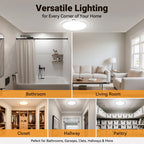 Wireless Closet Lights Motion Sensor - No Wiring Rechargeable Ceiling Light Night Light Indoor, Battery Operated Led Lights for Bedroom with Remote, Living Room Bathroom Home & Kitchen Decor Lighting