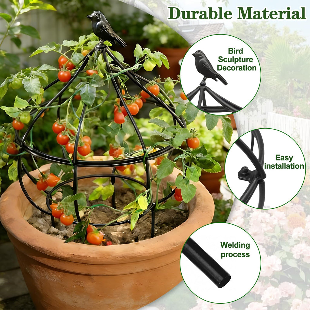 aboxoo Sturdy Metal Garden Obelisk Trellis, 11.5"x11.5"x18" Plant Support