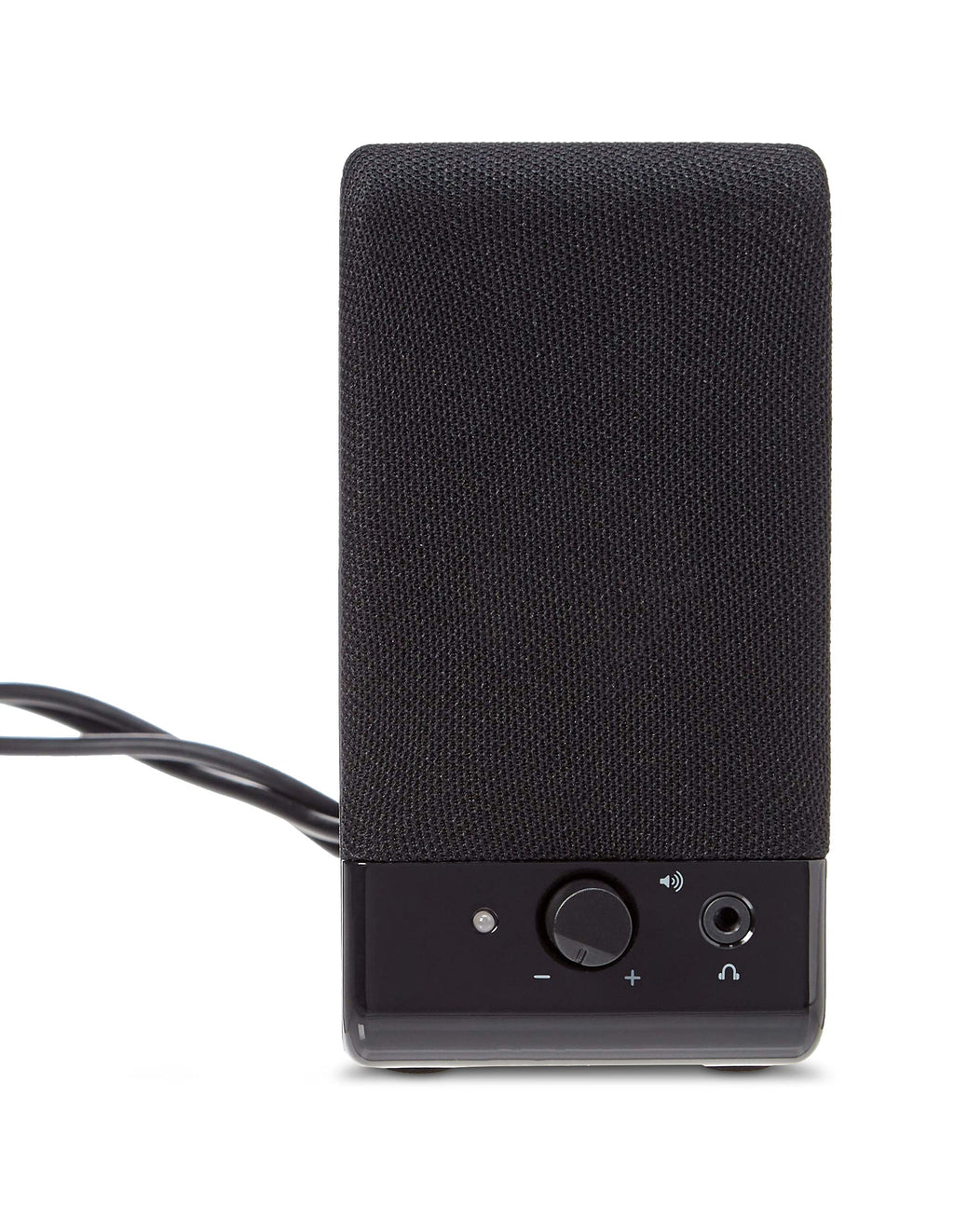 Amazon Basics USB-Powered Computer Speakers with Volume Control for Desktop or Laptop PC, Compact Size, Headphone Jack, Portable, Plug-N-Play, Black